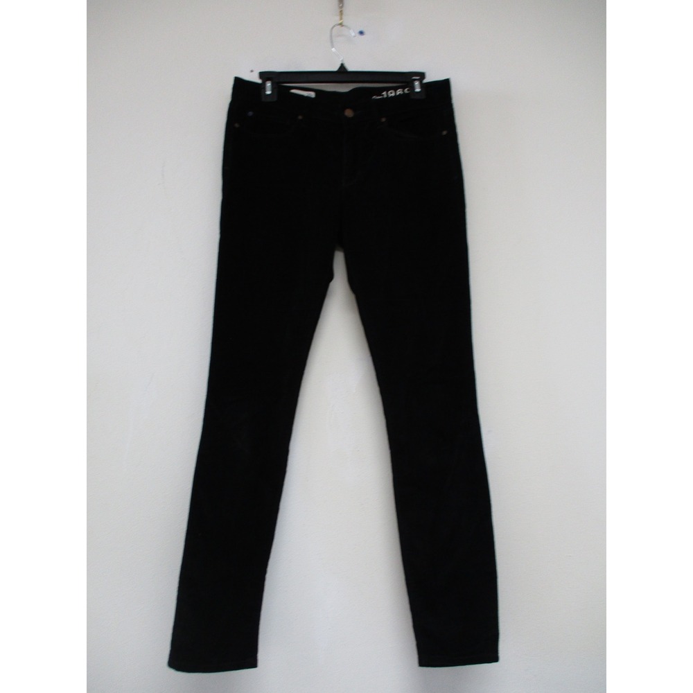 Gap Corduroy Pants Womens 28 Black 1969 Slim Straight Corduroy